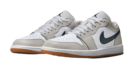 Jordan 1 Low Midnight Navy Neutral Grey  vjsneaker.com