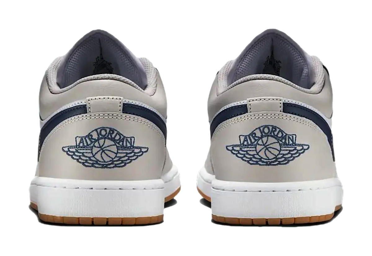Jordan 1 Low Midnight Navy Neutral Grey  vjsneaker.com