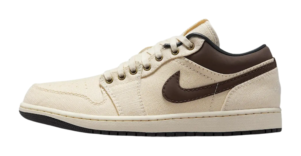 Jordan 1 Low Premium Pale Ivory Off Noir Baroque Brown  vjsneaker.com
