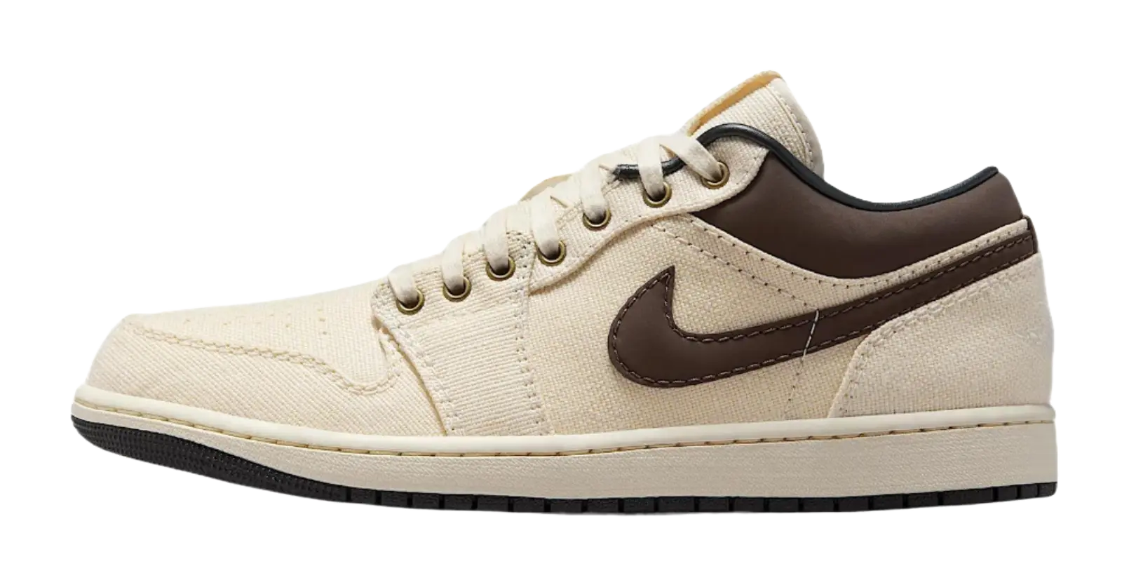 Jordan 1 Low Premium Pale Ivory Off Noir Baroque Brown  vjsneaker.com