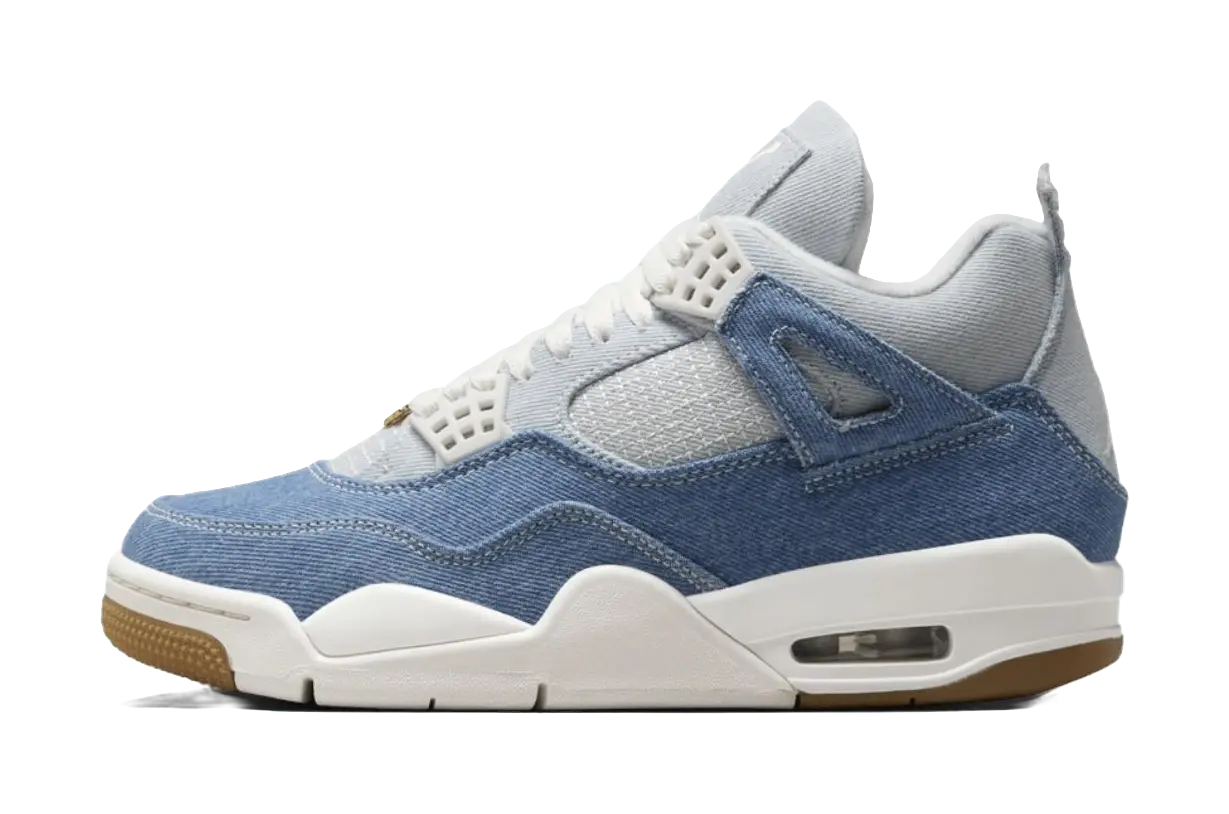 Jordan 4 Retro Tex Denim Worn Blue Womens  vjsneaker.com