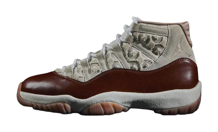 Jordan Air Jordan 11 High top Vintage Basketball Shoes Unisex Beige Red  vjsneaker.com
