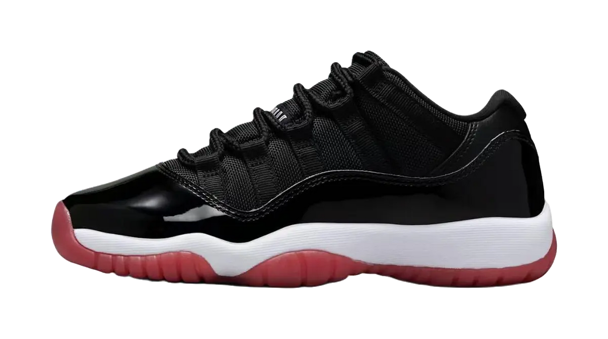 Jordan Air Jordan 11 Retro Slip Resistant Abrasion Resistant Low top Childrens Basketball Shoes Black Unisex  vjsneaker.com
