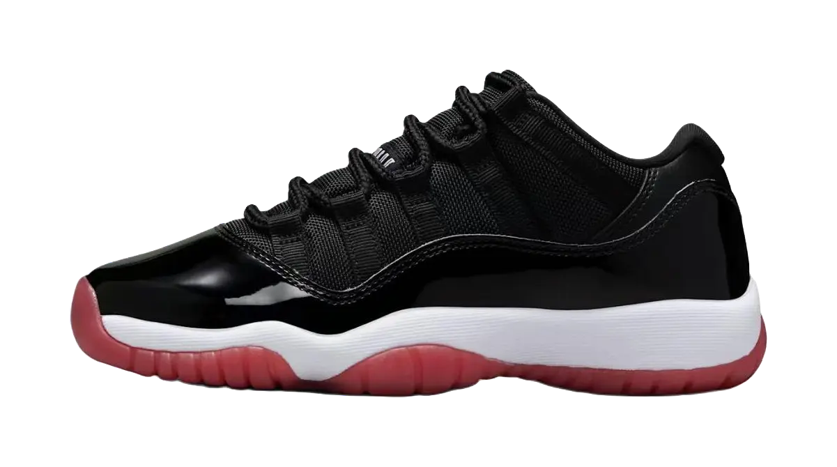 Jordan Air Jordan 11 Retro Slip Resistant Abrasion Resistant Low top Childrens Basketball Shoes Black Unisex  vjsneaker.com