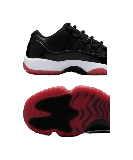 Jordan Air Jordan 11 Retro Slip Resistant Abrasion Resistant Low top Childrens Basketball Shoes Black Unisex  vjsneaker.com