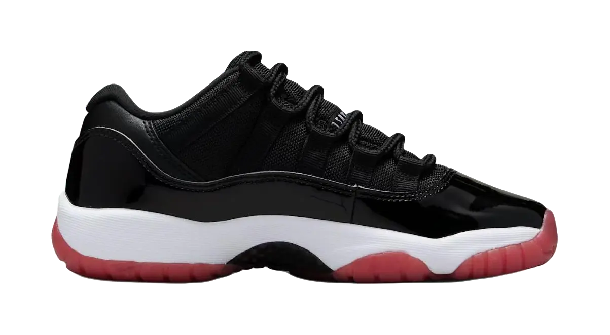 Jordan Air Jordan 11 Retro Slip Resistant Abrasion Resistant Low top Childrens Basketball Shoes Black Unisex  vjsneaker.com