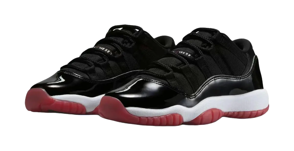 Jordan Air Jordan 11 Retro Slip Resistant Abrasion Resistant Low top Childrens Basketball Shoes Black Unisex  vjsneaker.com