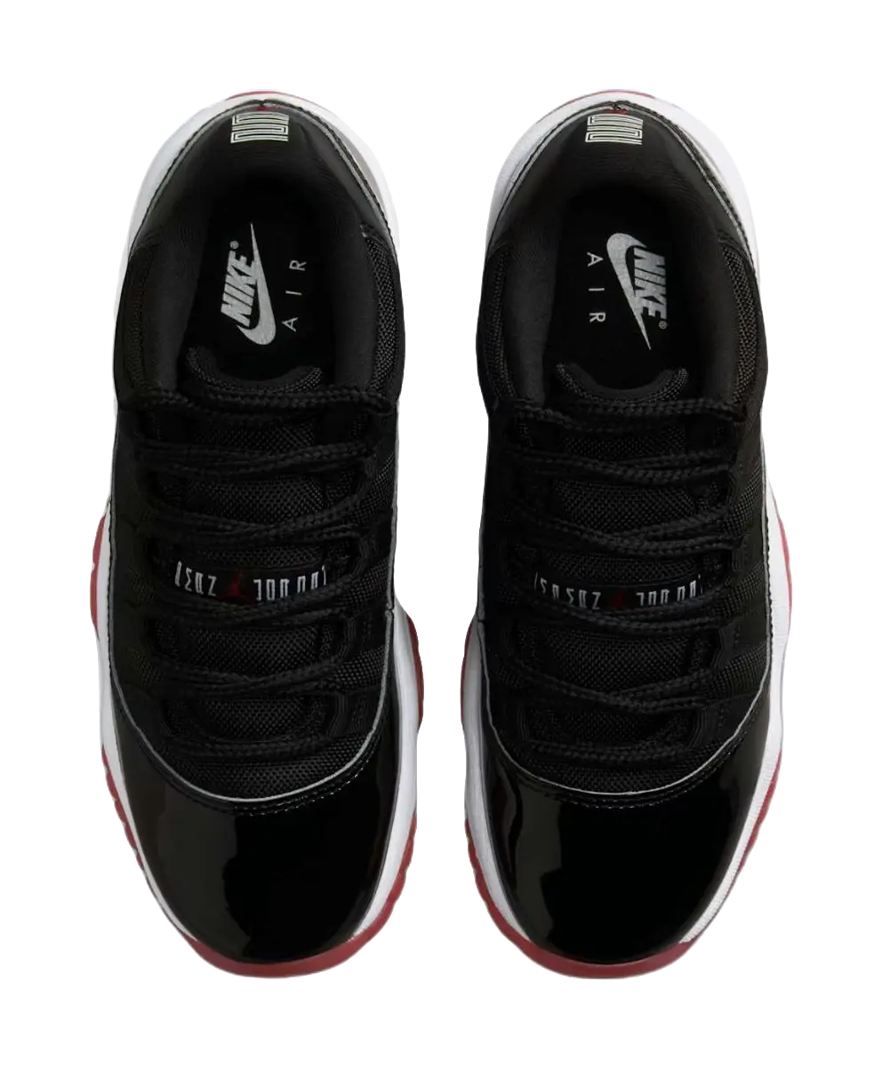 Jordan Air Jordan 11 Retro Slip Resistant Abrasion Resistant Low top Childrens Basketball Shoes Black Unisex  vjsneaker.com