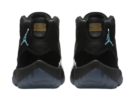 Jordan Air Jordan 11 Slip Resistant Abrasion Resistant High top Childrens Basketball Shoes Black Blue Unisex  vjsneaker.com