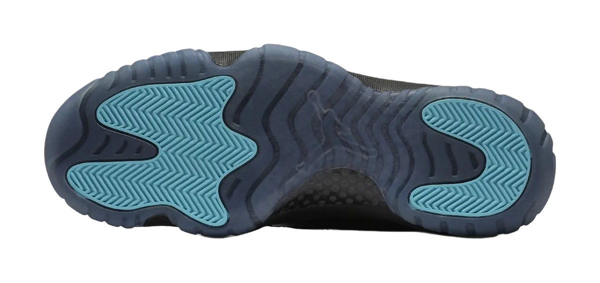 Jordan Air Jordan 11 Slip Resistant Abrasion Resistant High top Childrens Basketball Shoes Black Blue Unisex  vjsneaker.com