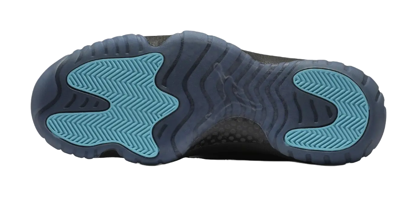 Jordan Air Jordan 11 Slip Resistant Abrasion Resistant High top Childrens Basketball Shoes Black Blue Unisex  vjsneaker.com