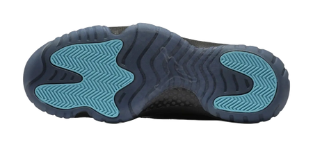 Jordan Air Jordan 11 Slip Resistant Abrasion Resistant High top Childrens Basketball Shoes Black Blue Unisex  vjsneaker.com