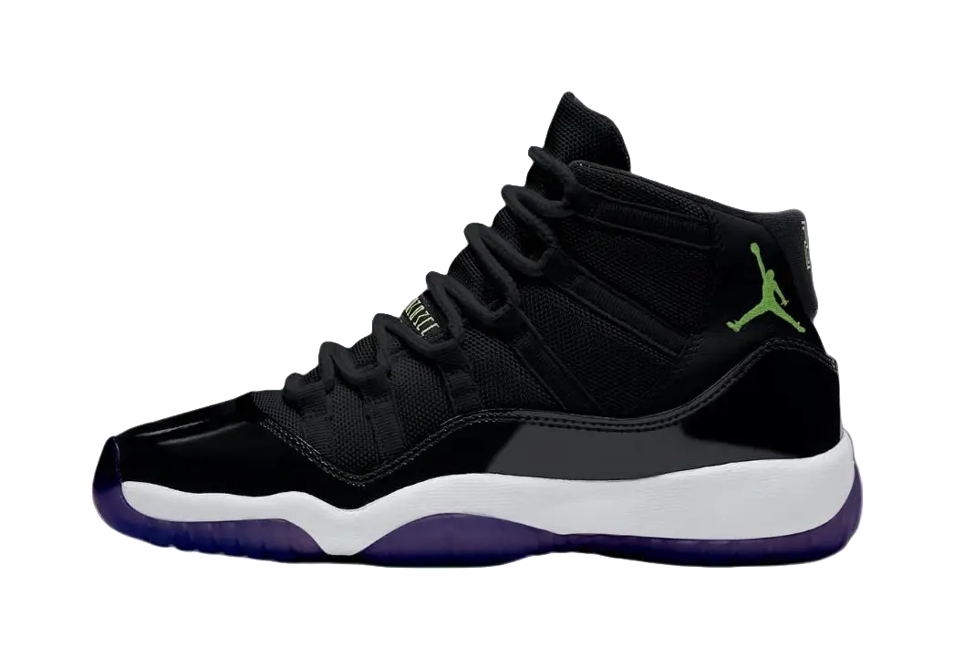 Jordan Air Jordan 11 Slip Resistant Abrasion Resistant High top Childrens Basketball Shoes Black Unisex  vjsneaker.com