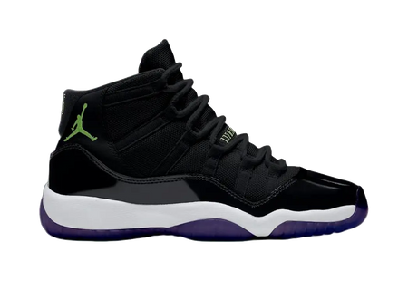 Jordan Air Jordan 11 Slip Resistant Abrasion Resistant High top Childrens Basketball Shoes Black Unisex  vjsneaker.com