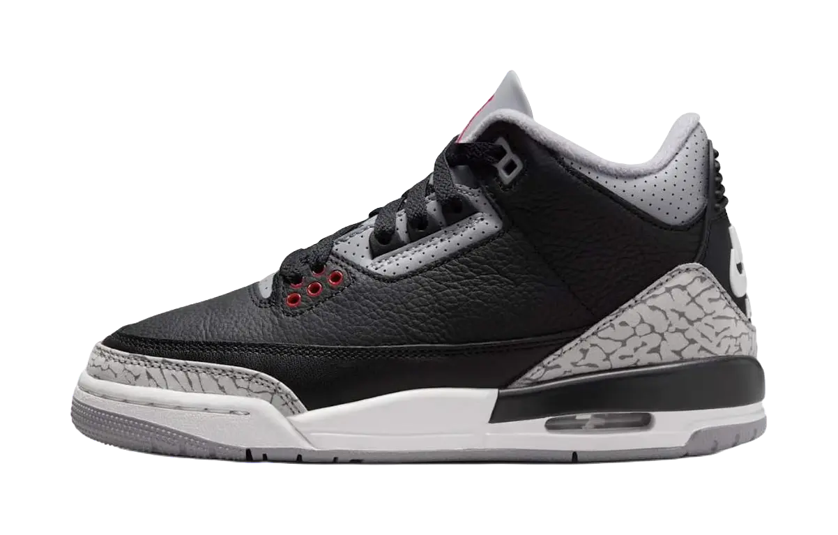 Jordan Air Jordan 3 Anti Kick Cushioning Mid Top Childrens Basketball Shoes Black  vjsneaker.com