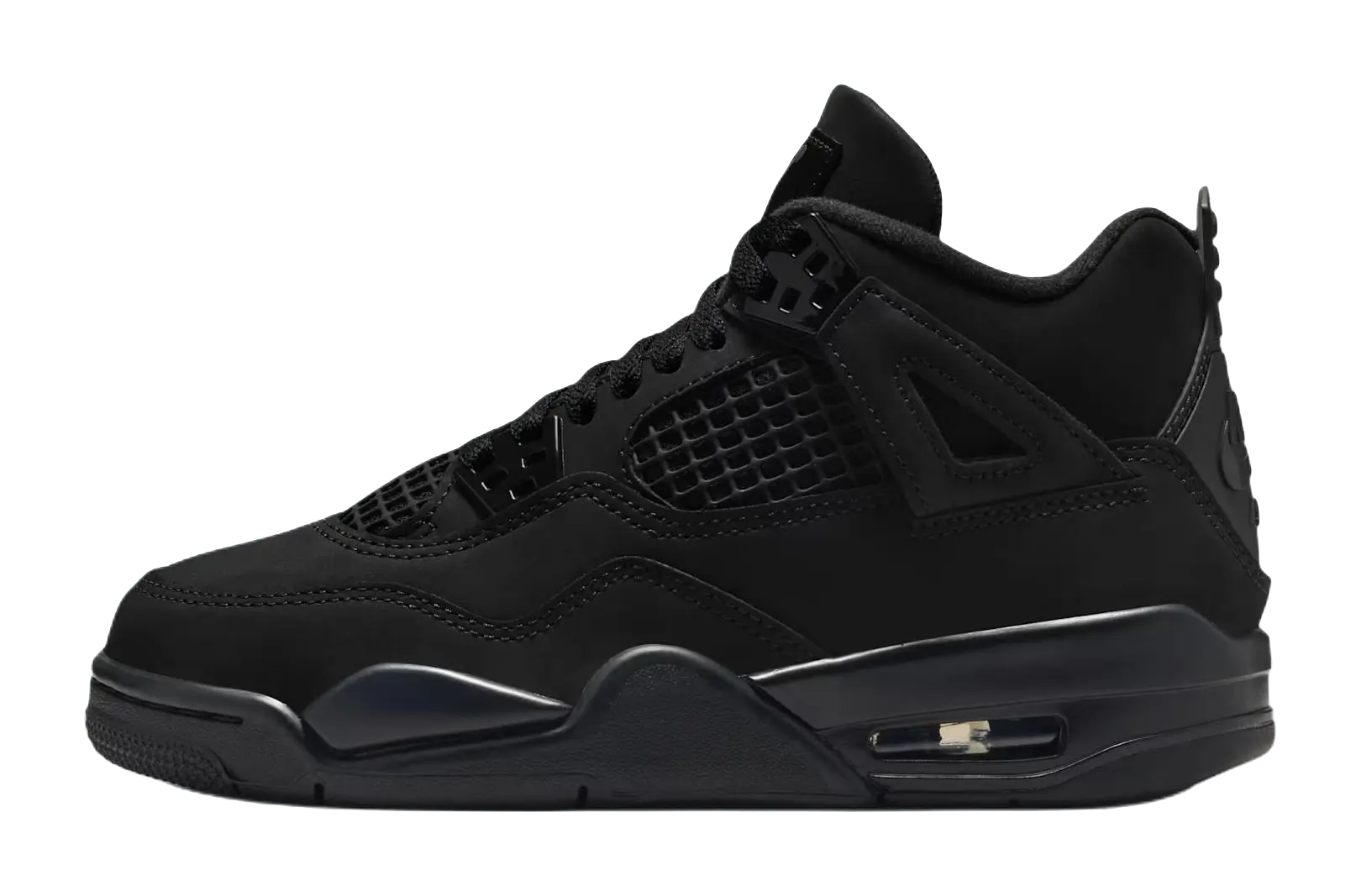 Jordan Air Jordan 4 Mid top Childrens Basketball Shoes Black Unisex  vjsneaker.com