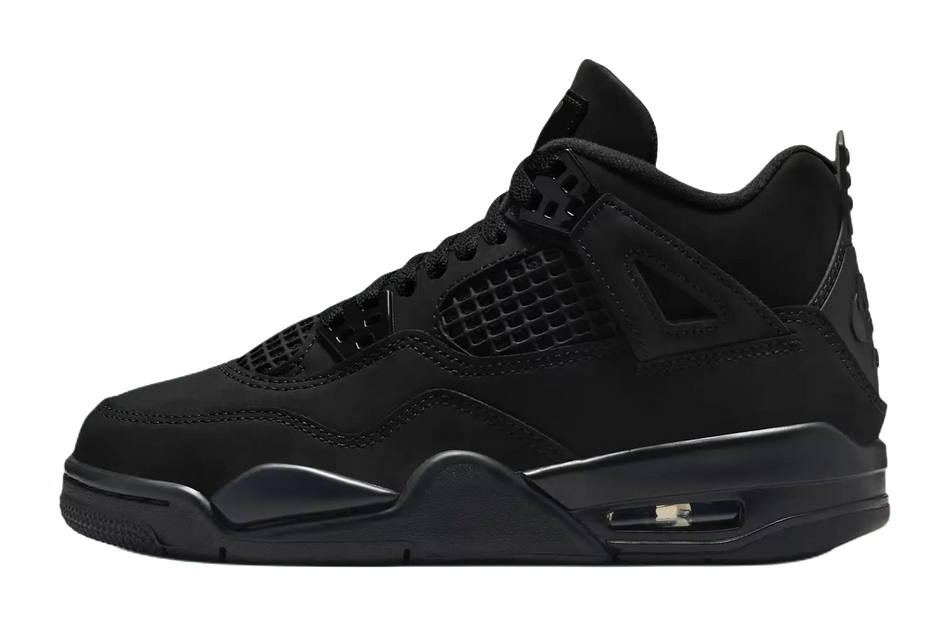 Jordan Air Jordan 4 Mid top Childrens Basketball Shoes Black Unisex  vjsneaker.com