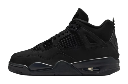 Jordan Air Jordan 4 Mid top Childrens Basketball Shoes Black Unisex  vjsneaker.com