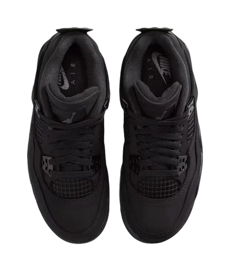 Jordan Air Jordan 4 Mid top Childrens Basketball Shoes Black Unisex  vjsneaker.com