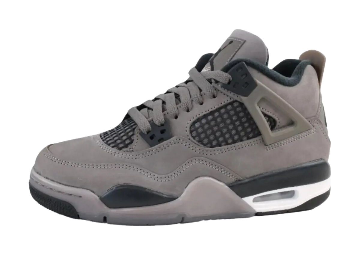 Jordan Air Jordan 4 Mid top Childrens Basketball Shoes Gray Black Unisex  vjsneaker.com
