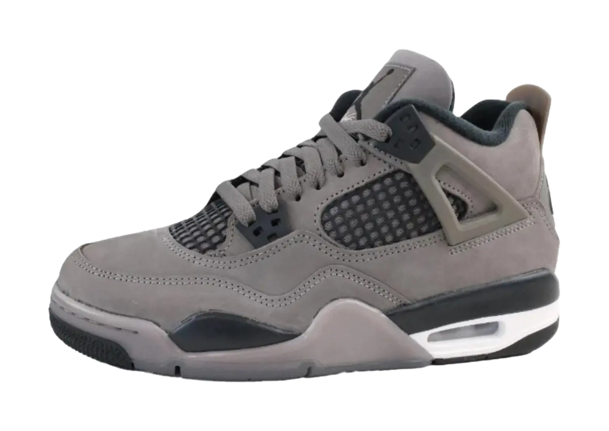 Jordan Air Jordan 4 Mid top Childrens Basketball Shoes Gray Black Unisex  vjsneaker.com