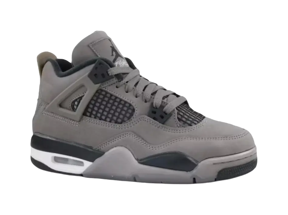 Jordan Air Jordan 4 Mid top Childrens Basketball Shoes Gray Black Unisex  vjsneaker.com