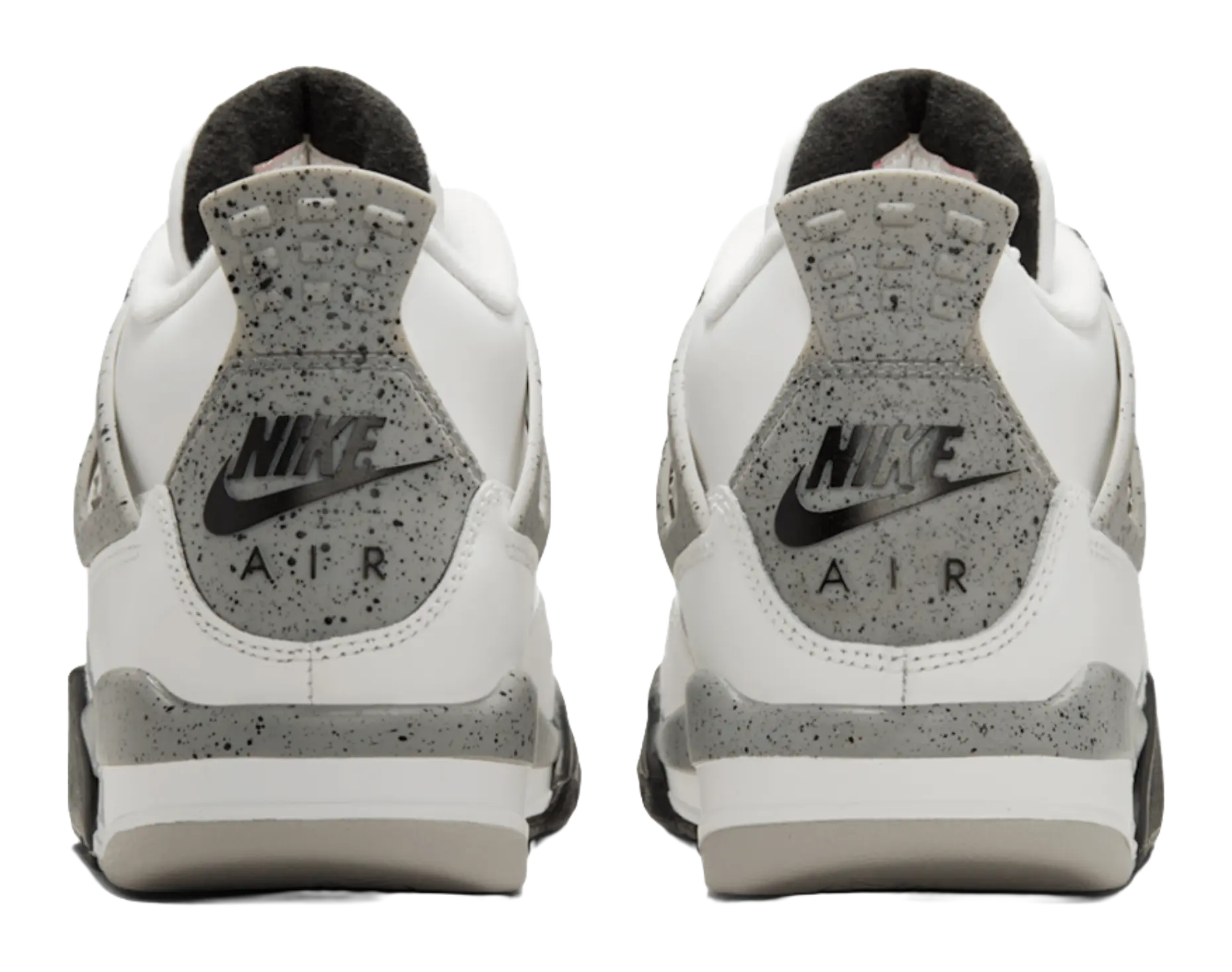 Jordan Air Jordan 4 Slip Resistant Abrasion Resistant Mid top Childrens Basketball Shoes White Black Unisex  vjsneaker.com