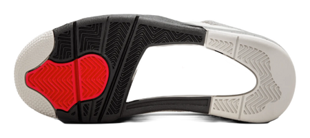 Jordan Air Jordan 4 Slip Resistant Abrasion Resistant Mid top Childrens Basketball Shoes White Black Unisex  vjsneaker.com