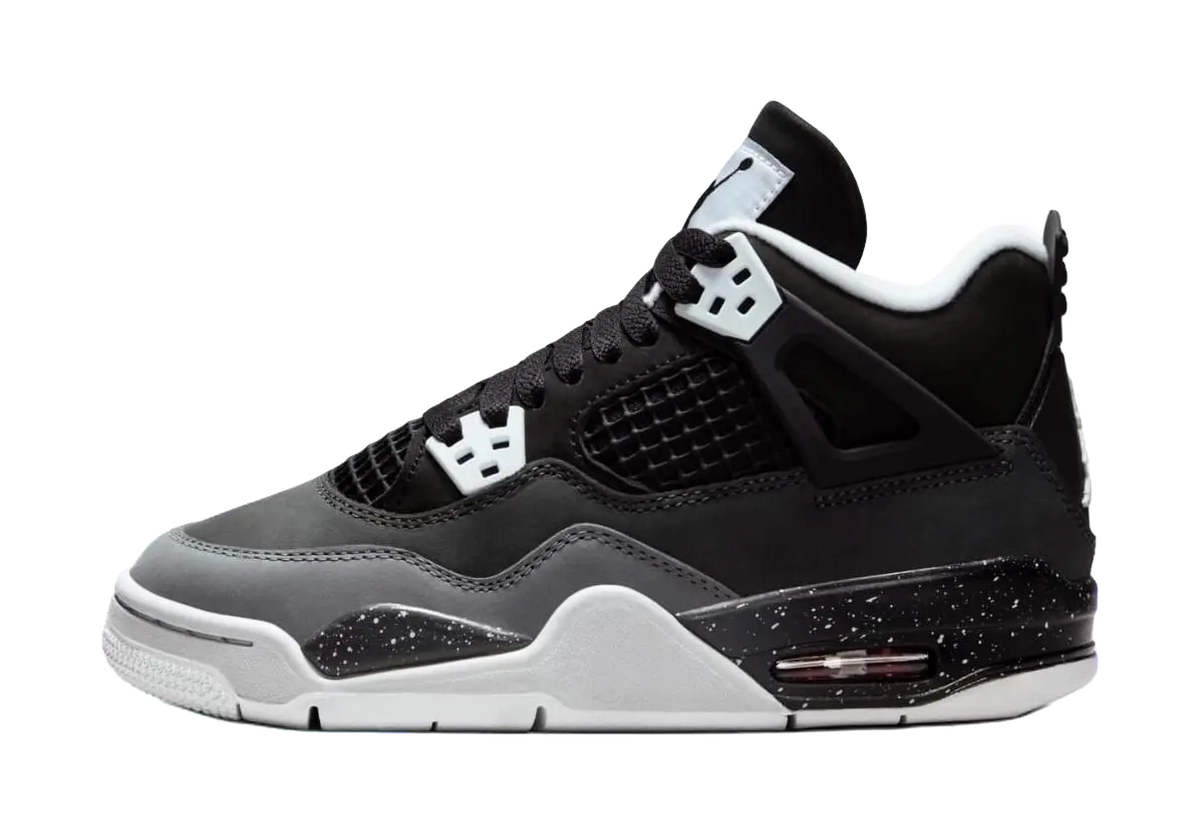 Jordan Air Jordan 4 Slip Resistant Anti Kick High top Childrens Basketball Shoes Black  vjsneaker.com