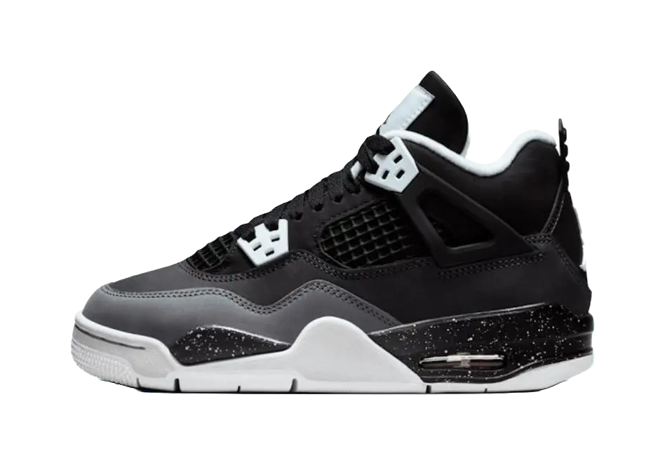Jordan Air Jordan 4 Slip Resistant Anti Kick High top Childrens Basketball Shoes Black  vjsneaker.com