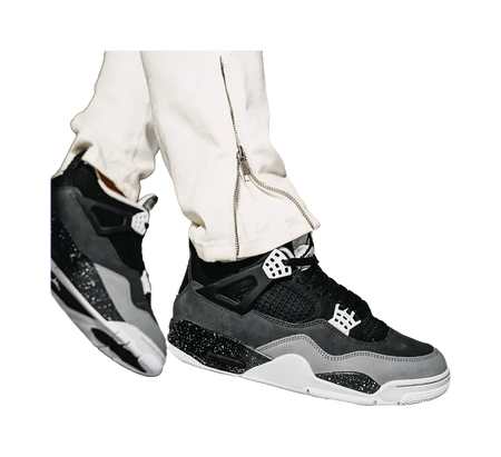 Jordan Air Jordan 4 Slip Resistant Anti Kick High top Childrens Basketball Shoes Black  vjsneaker.com