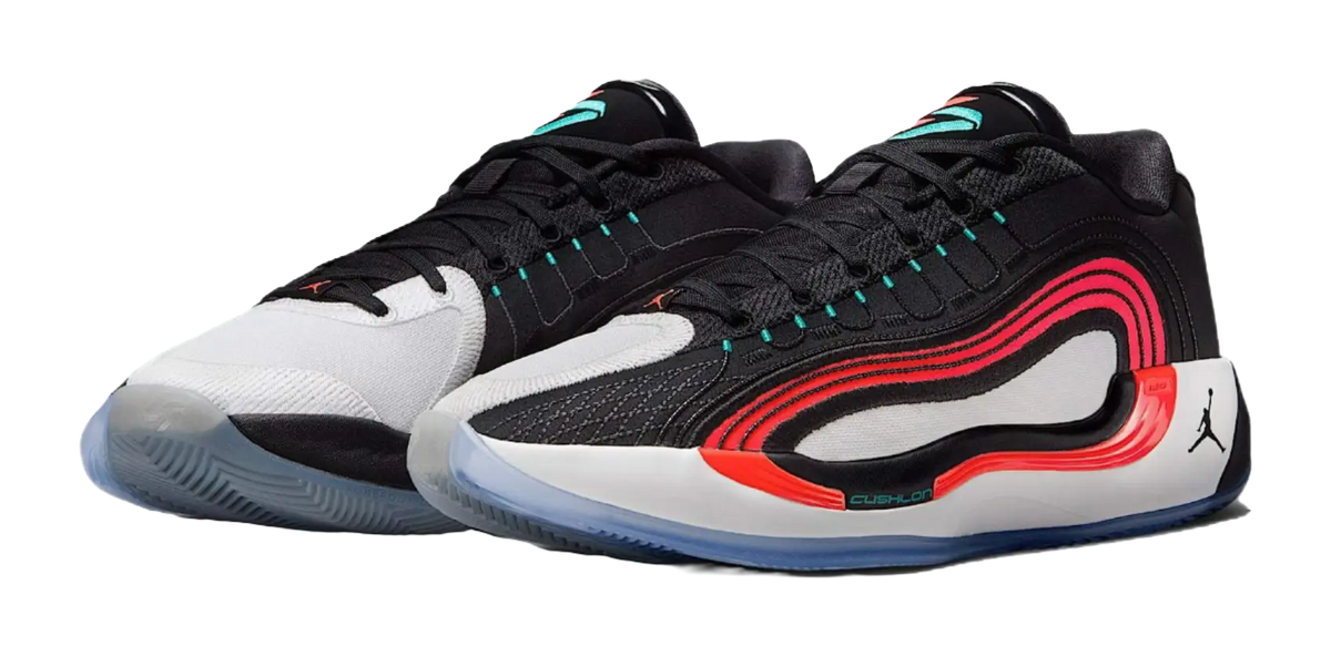 Jordan Luka 4 Anti Slip Wear Resistant Low Top Basketball Shoes Unisex Black White Red Asian Version  vjsneaker.com