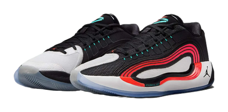 Jordan Luka 4 Anti Slip Wear Resistant Low Top Basketball Shoes Unisex Black White Red Asian Version  vjsneaker.com