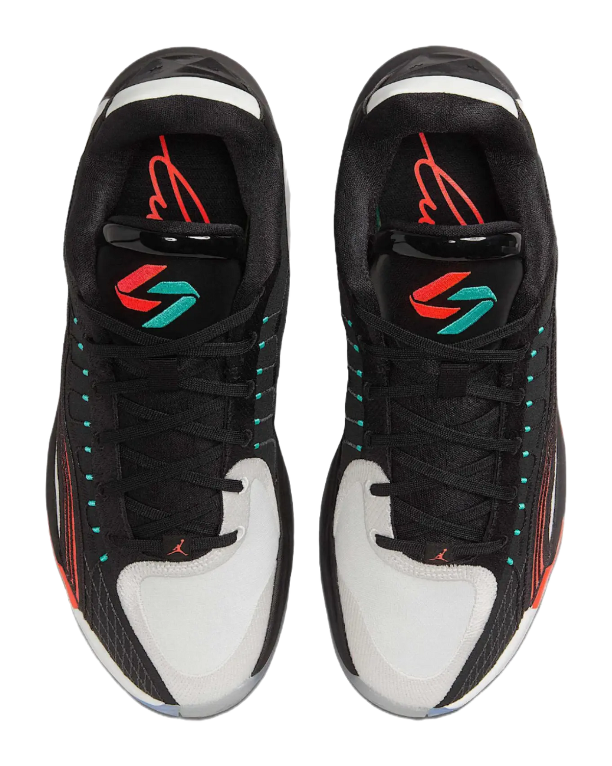 Jordan Luka 4 Anti Slip Wear Resistant Low Top Basketball Shoes Unisex Black White Red Asian Version  vjsneaker.com