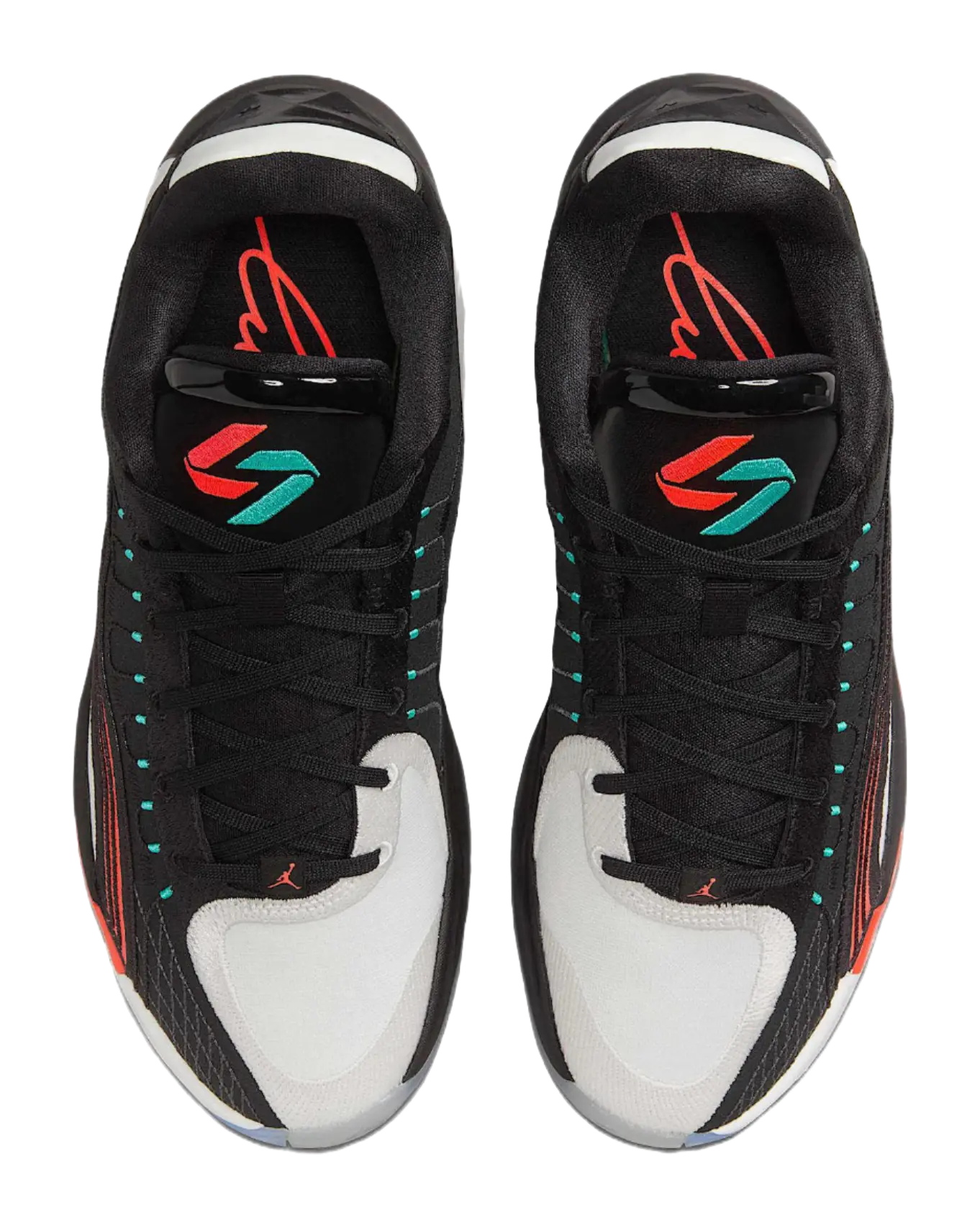 Jordan Luka 4 Anti Slip Wear Resistant Low Top Basketball Shoes Unisex Black White Red Asian Version  vjsneaker.com