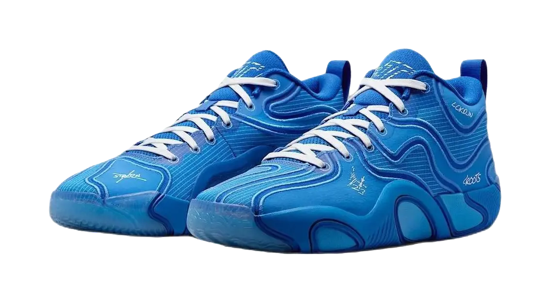 Jordan Tatum 3 Anti-Slip Wear-Resistant Mid-Top Basketball Shoes Mens Blue  vjsneaker.com