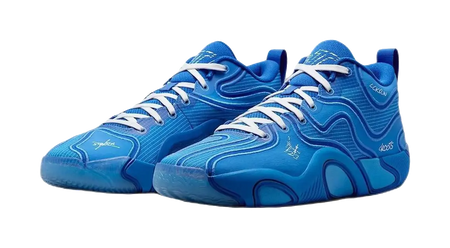 Jordan Tatum 3 Anti-Slip Wear-Resistant Mid-Top Basketball Shoes Mens Blue  vjsneaker.com