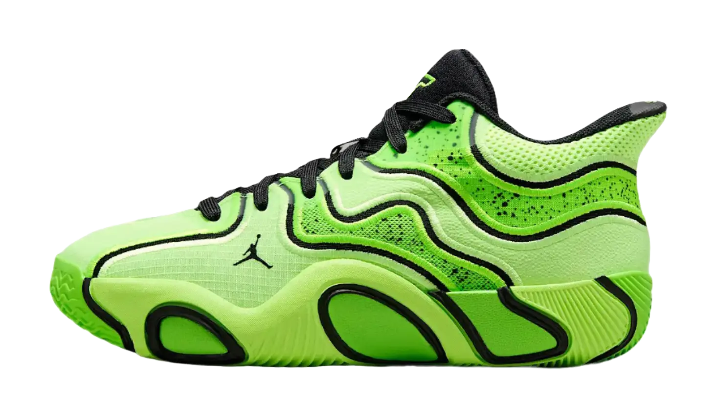 Jordan Tatum 3 Childrens Basketball Shoes Contour Green Black Electronic Green  vjsneaker.com