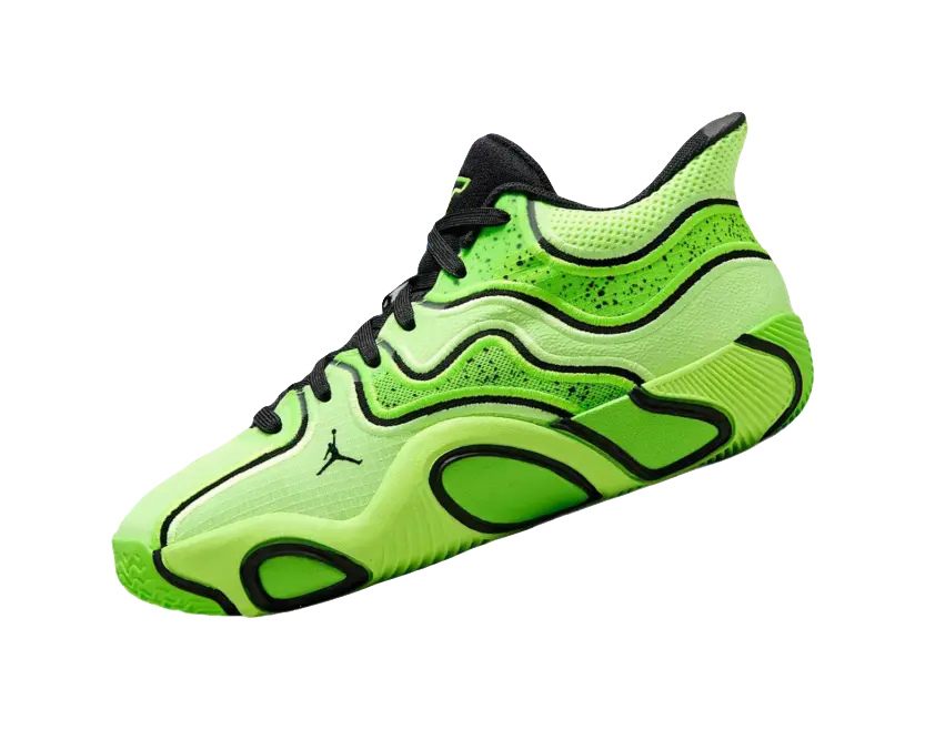 Jordan Tatum 3 Childrens Basketball Shoes Contour Green Black Electronic Green  vjsneaker.com