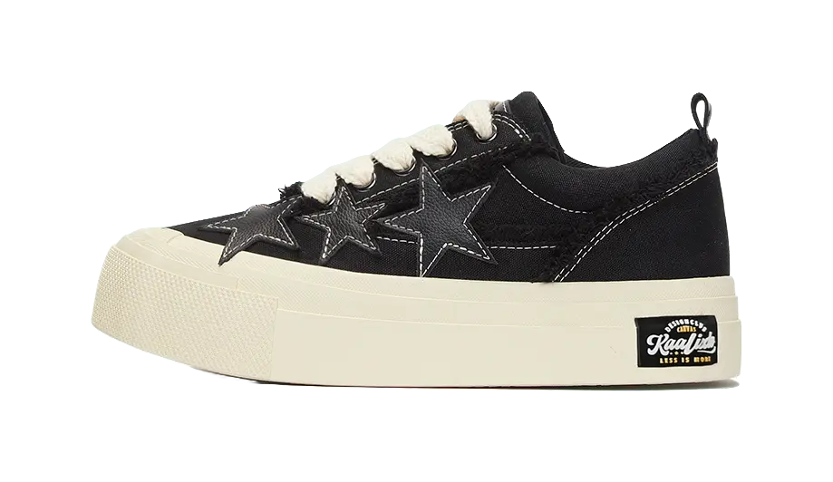 KAALIXTO Canvas Shoes Unisex Low top Black  VJSNEAKER
