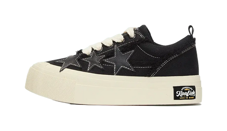 KAALIXTO Canvas Shoes Unisex Low top Black  VJSNEAKER