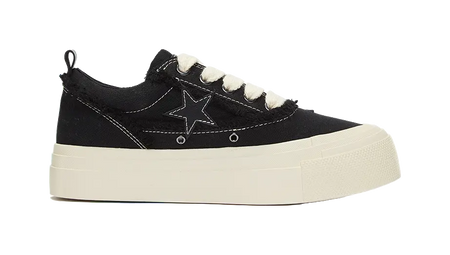 KAALIXTO Canvas Shoes Unisex Low top Black  VJSNEAKER