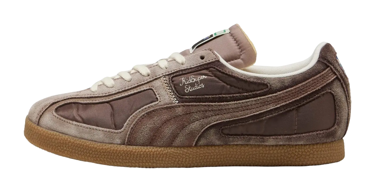 KIDSUPER STUDIOS x PUMA Brasil Skateboard Shoes Unisex Coffee Brown  vjsneaker.com