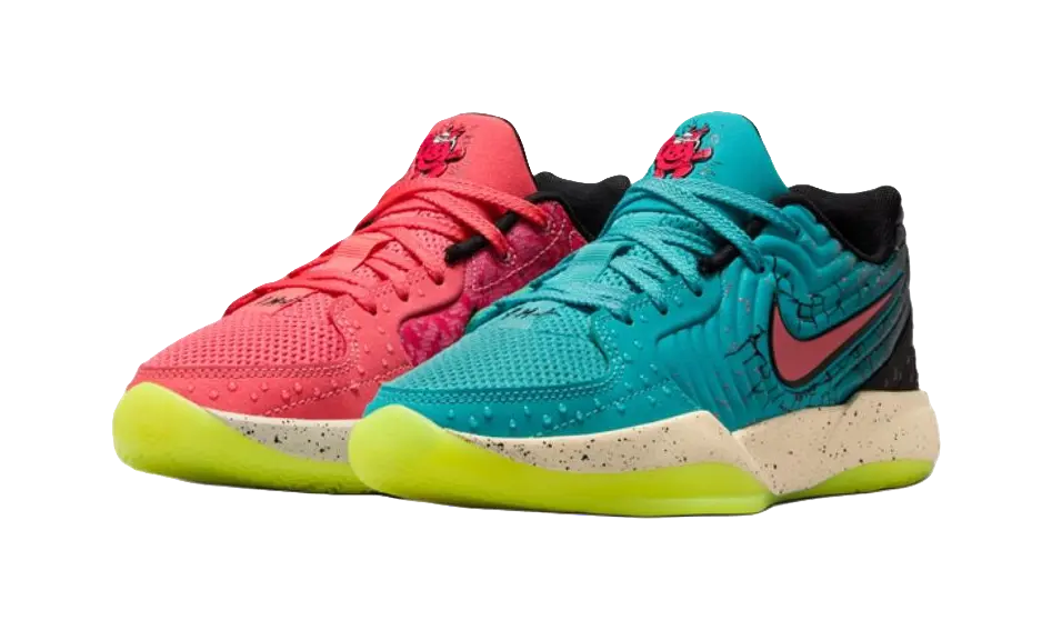 Kool Aid x Nike Ja Morant 2 Slip Resistant Abrasion Resistant Low top Childrens Basketball Shoes Red Blue  vjsneaker.com