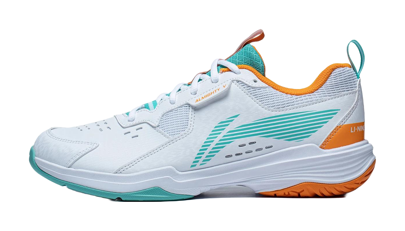 LINING Ace Badminton Shoes Unisex Low top White/Green/Orange 