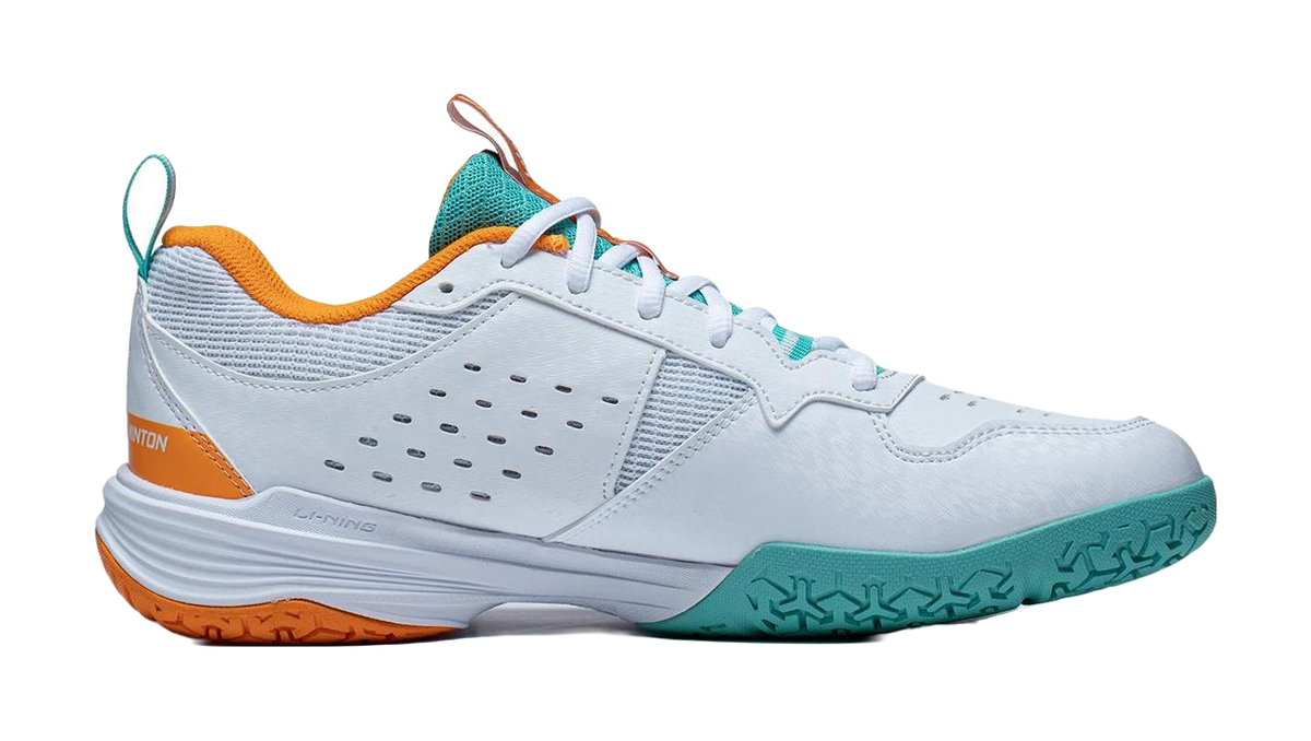 LINING Ace Badminton Shoes Unisex Low top White/Green/Orange 