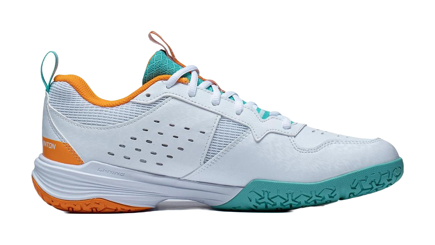 LINING Ace Badminton Shoes Unisex Low top White/Green/Orange 