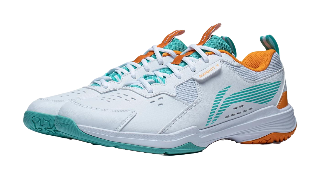 LINING Ace Badminton Shoes Unisex Low top White/Green/Orange 