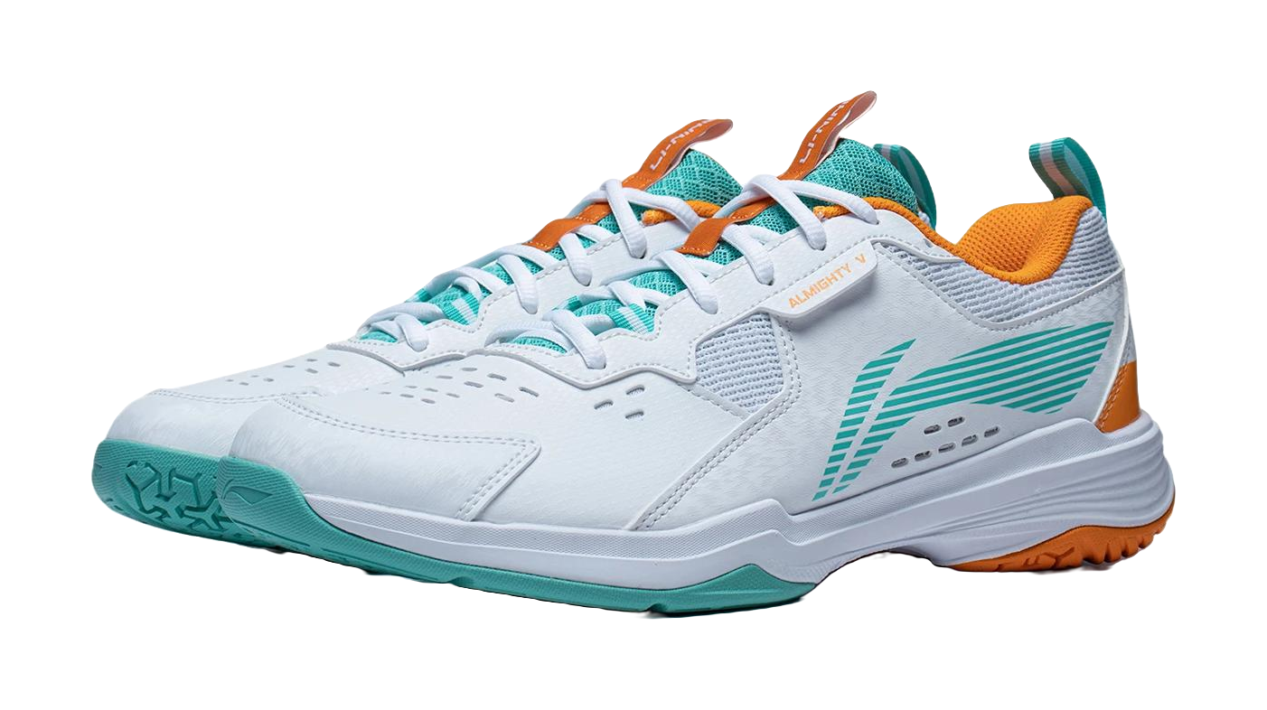 LINING Ace Badminton Shoes Unisex Low top White/Green/Orange 