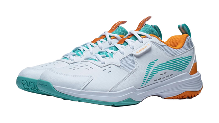 LINING Ace Badminton Shoes Unisex Low top White/Green/Orange 